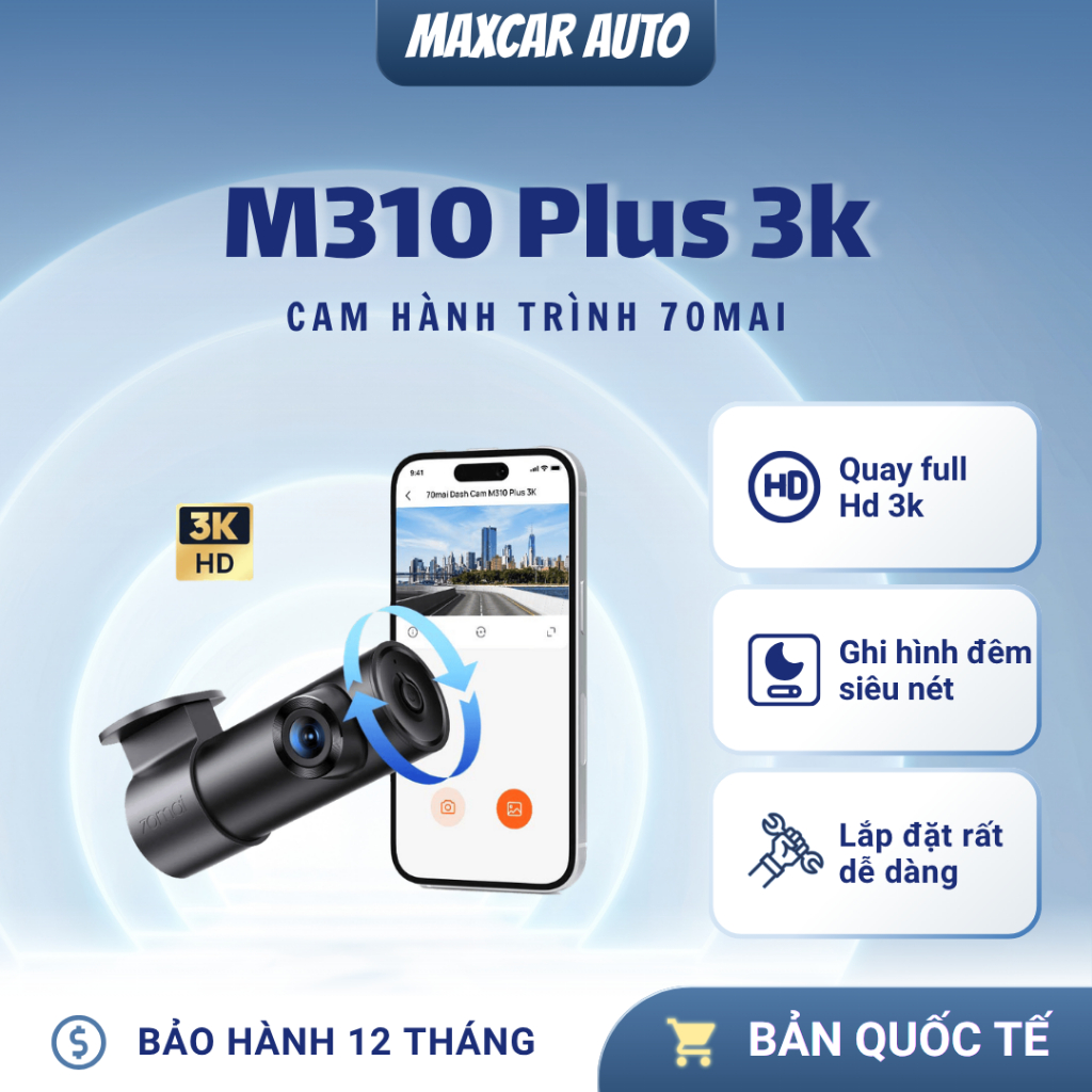 Camera Hành Trình 70mai M310 Plus 3K, M310 Plus 3K Phiên Bản Quốc Tế