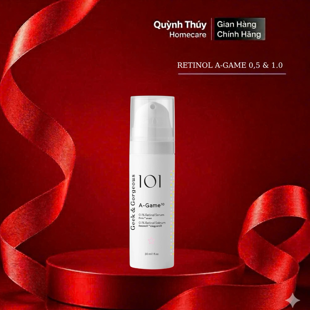 💌CHÍNH HÃNG💌 COMBO 3 Tinh Chất Chống Lão Hoá , Hỗ Trợ Tái Tạo Da Săn Chắc A-Game10 0.1% Retinal 30ml