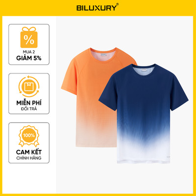 Áo Thun Thể Thao Nam 1APKT612 Biluxury Form Slimfit Họa Tiết Cao Cấp Thoáng Mát Co Giãn