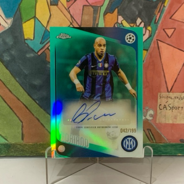 Thẻ chữ ký Adriano /199 | TOPPS Chrome UEFA CLUB COMPETITIONS 2025/26