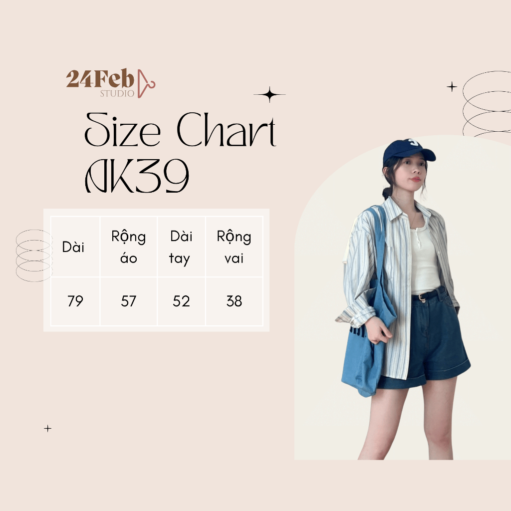 Áo sơ mi nữ dài tay kẻ sọc form rộng phong cách ulzzang Hàn Quốc 24Feb Studio AK39 | BigBuy360 - bigbuy360.vn
