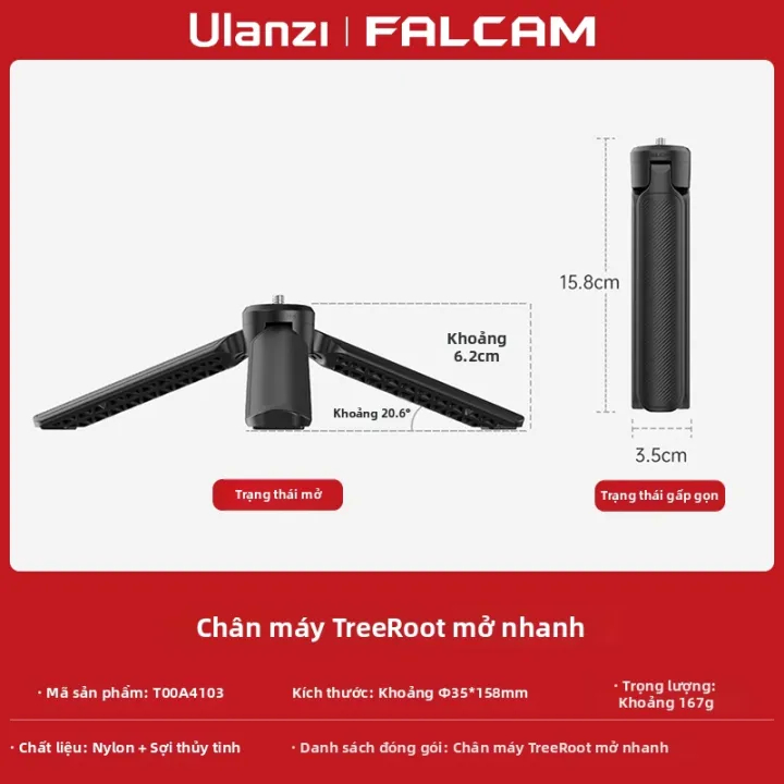 FANCAM T00A4103 | Chân Gimbal 1 Chạm mở nhanh cho DJI RS Series ,ZHIYUN Crane Series,...