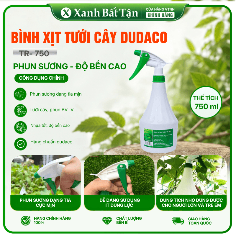 Bình Xịt Bóp Tay Dudaco TR-750 Siêu Bền, Chất Lượng Cao Dung Tích 750 ml