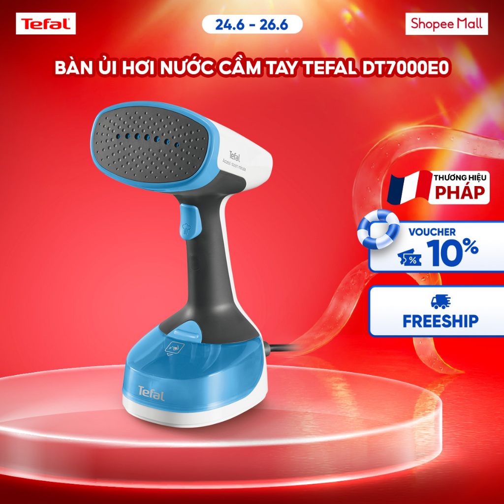 Bàn ủi hơi nước cầm tay Tefal DT7000E0 - Xanh Dương, Dung lượng 150ml