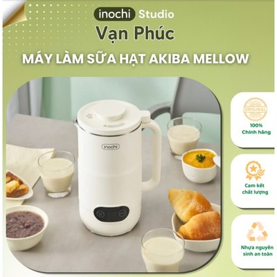 Máy làm sữa hạt Akiba Mellow 1L – Máy xay nấu đa năng, tự động, công suất 800W, bảng điều khiển cảm ứng,vệ sinh dễ.