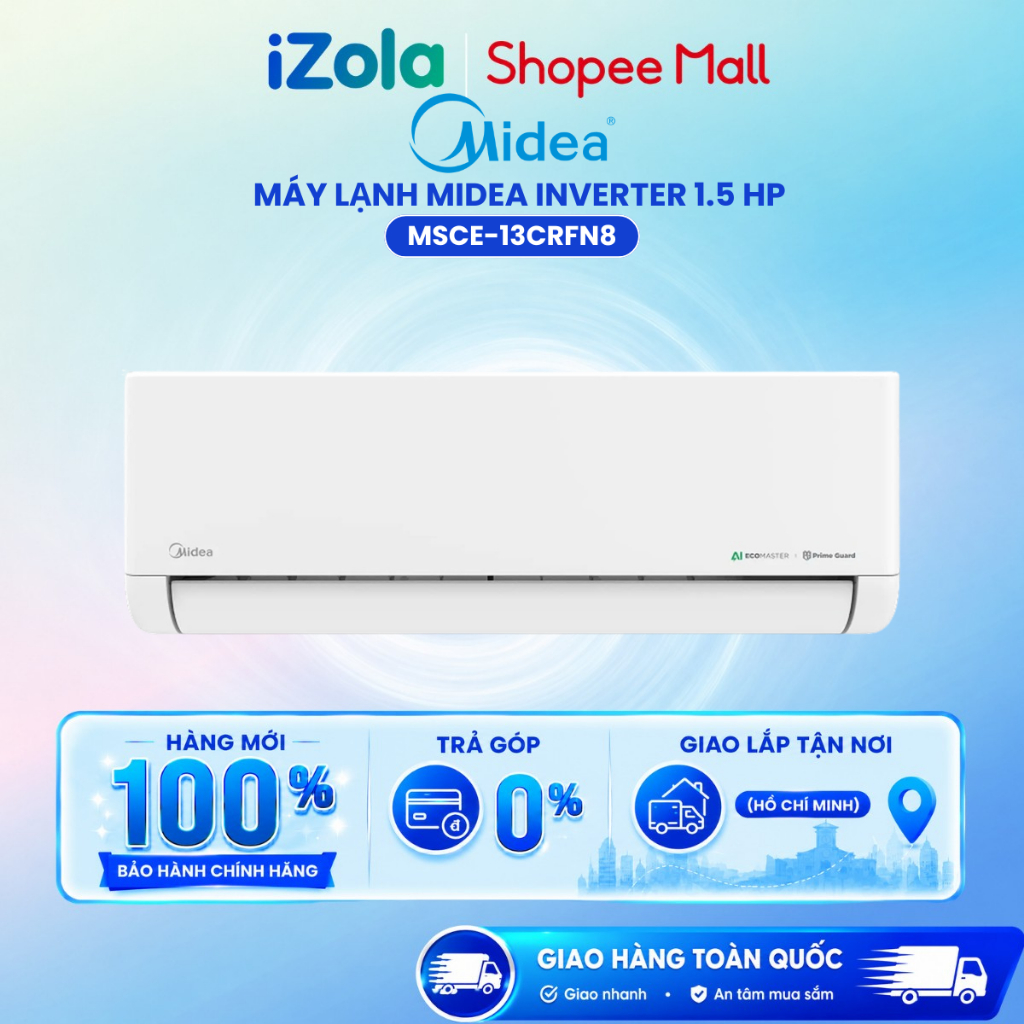 MSCE-13CRFN8 - Máy lạnh Midea Inverter 1.5 HP MSCE-13CRFN8 - Hàng chính hãng