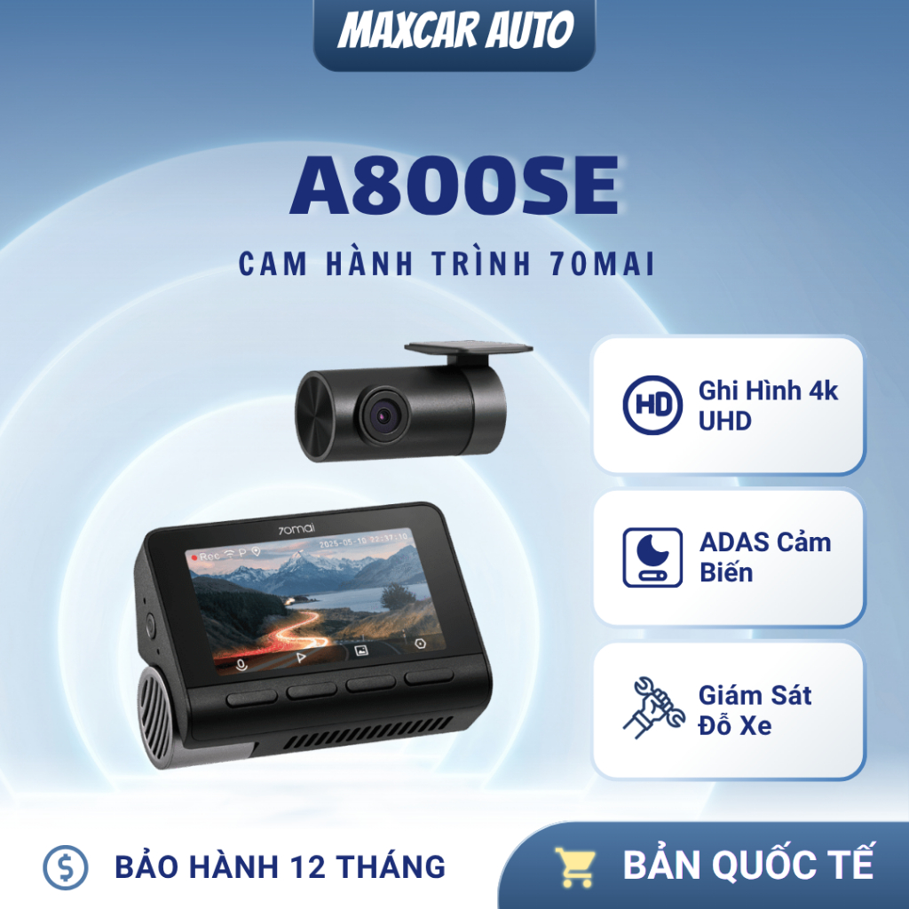 Camera hành trình 70mai A800SE ghi hình 4K HDR - Phiên Bản Quốc Tế