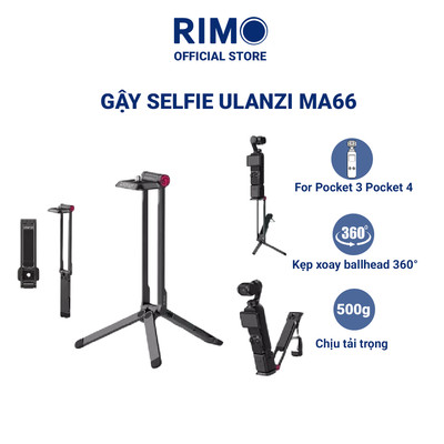 Chân Máy Tripod ULANZI MA66 Cho DJI Pocket 3 Pocket 4 Từ Tính Mini Selfie Stick Vlog