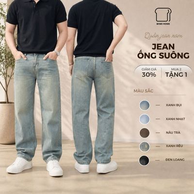 Quần jean nam MAGIC BAMI HOME, quần baggy jean ống suông, tôn dáng, dễ phối đồ QJ07