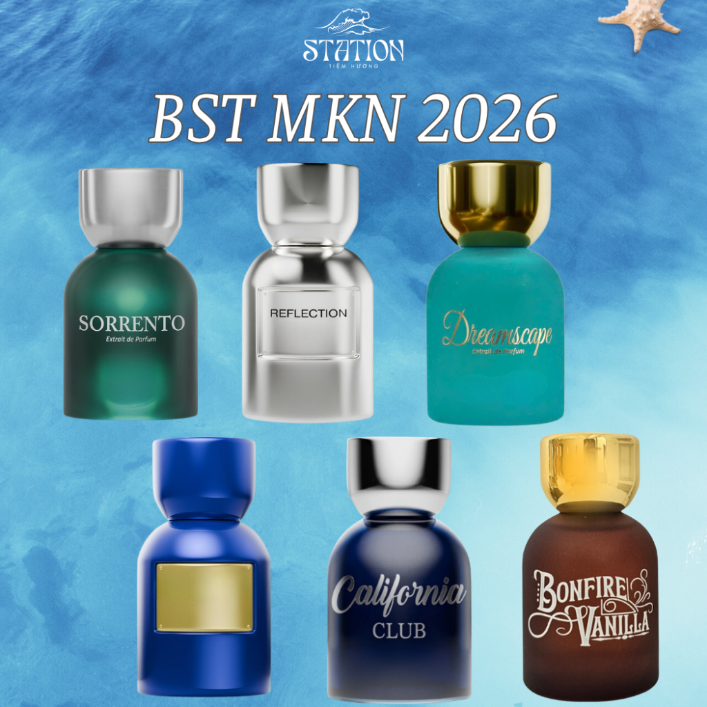 BST Mẫu Thử nước hoa Sorrento. Inception, Dreamscape, Reflection, Bonfire Vanilla, Califonia Club ST