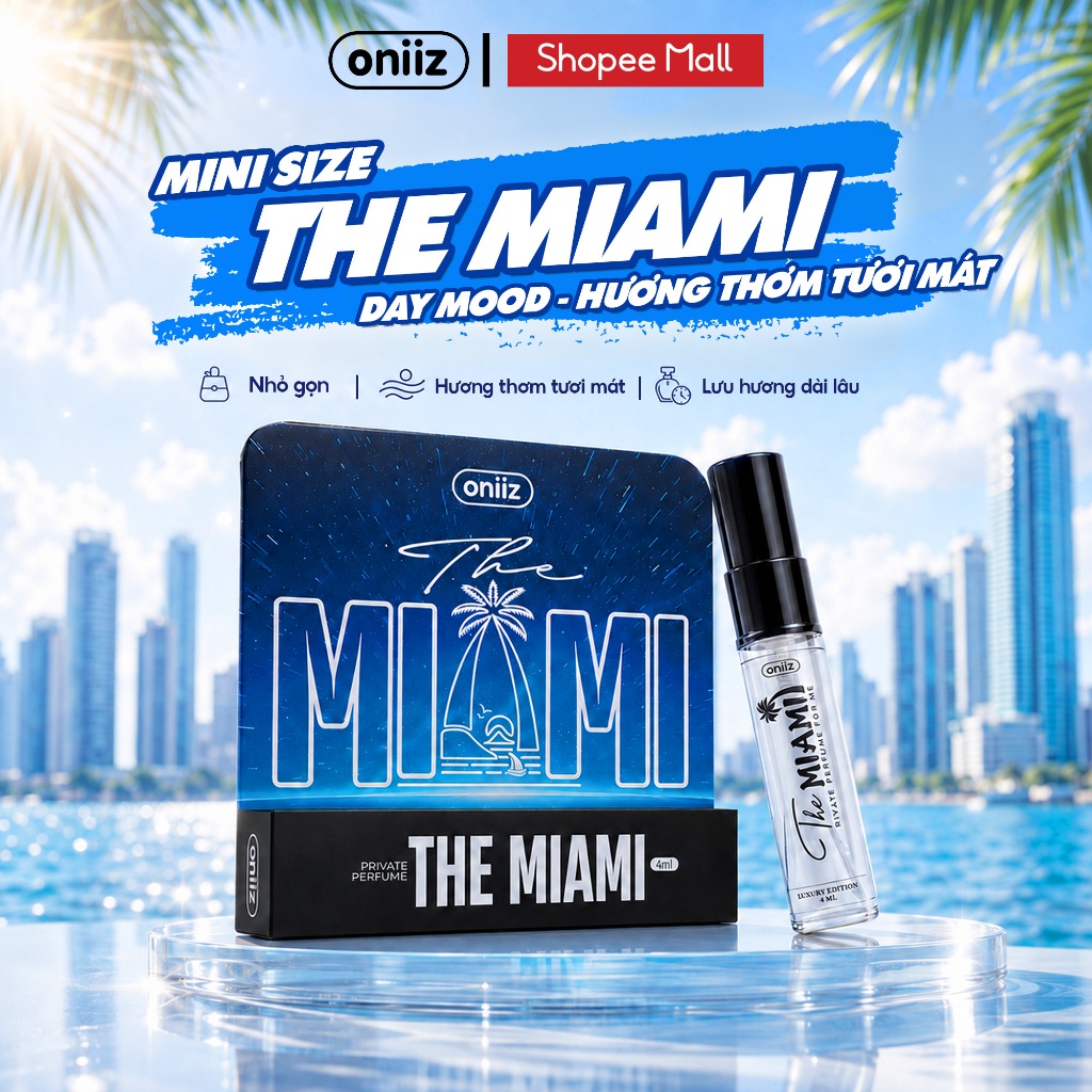 Nước hoa nam giới cao cấp Oniiz - The Miami Minisize 4ml