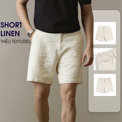 Quần Short Nam Cao Cấp Short Thêu Textured - Luôn Tặng Hộp Đóng – BY COTTON