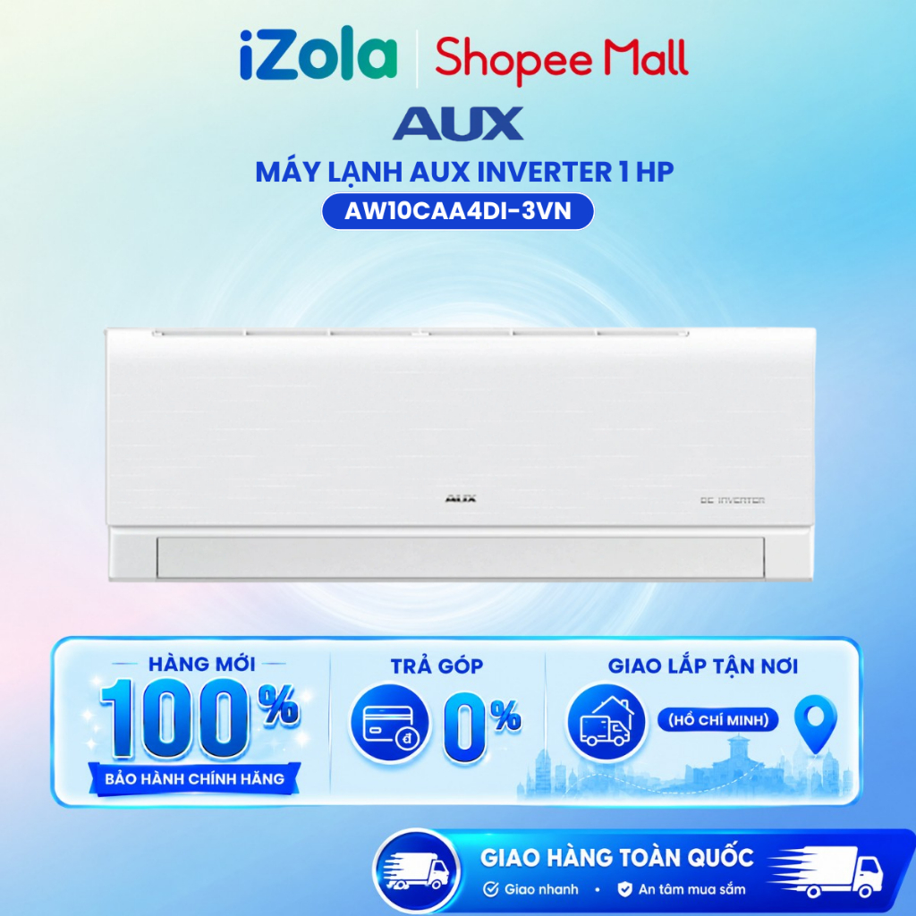 AW10CAA4DI-3VN - Máy lạnh AUX Inverter 1 HP AW10CAA4DI-3VN - Hàng chính hãng