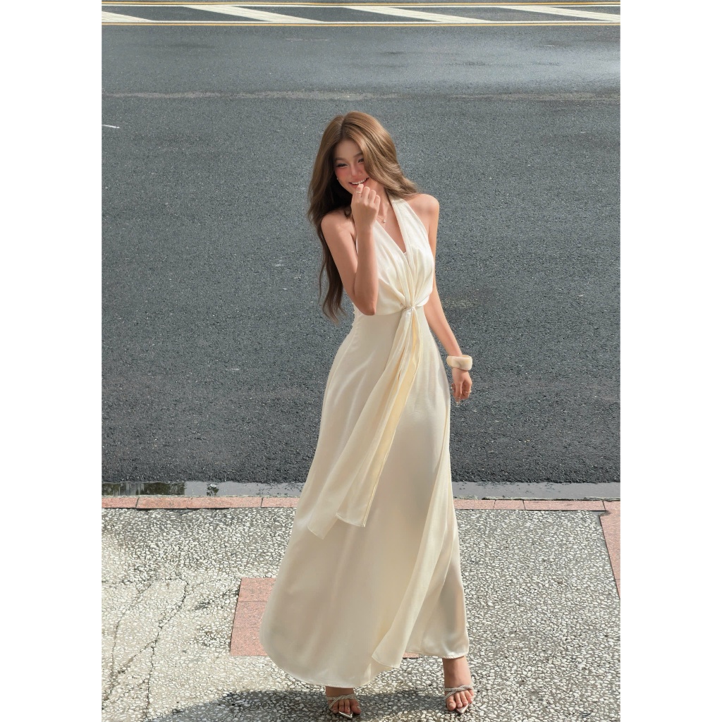 Đầm cổ yếm dáng dàng phong cách tiểu thư vintage - LYRA DRESS | BigBuy360 - bigbuy360.vn