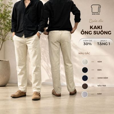Quần dài kaki nam NOAH BAMI HOME, quần dài kaki lưng chun, form suông basic tôn dáng QK18