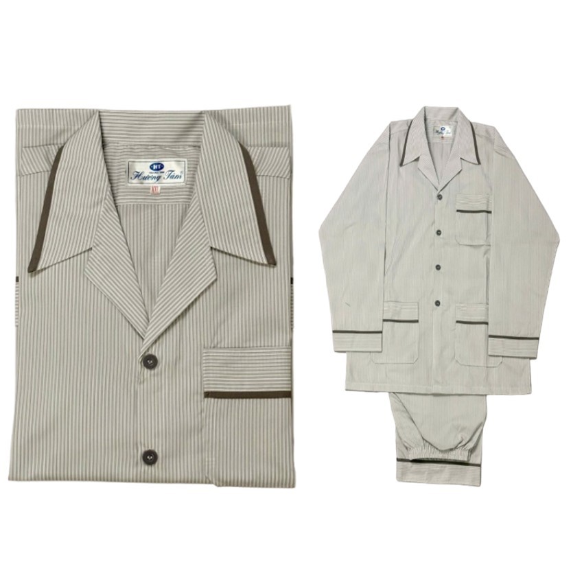 Bộ Pyjama HUONGTAM Kate tay dài nam cao cấp(PDK01N22). Chất liệu loại tốt: mềm mại, thoáng mát, thấm