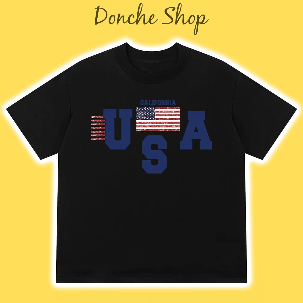 Áo Thun USA California Form Unisex Nam Nữ Chất Cotton Cao Cấp Áo Phông USA 586291