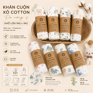 khăn tắm sợi tre  mềm thấm hút cho bé