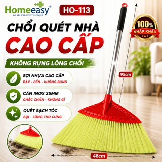 Chổi Nhập Khẩu Sợi Nhựa Cao Cấp Homeeasy HO-113,Bền Bỉ Không Rụng Lông, Quét Sạch Tóc & Bụi Mịn