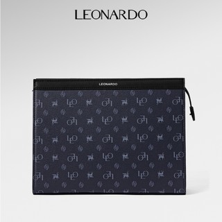 Túi da nam Leonardo Clutch Monogram Neo Da Microfiber Cao Cấp Phối Màu Lịch Lãm Đi Tiệc Làm Quà Tặng