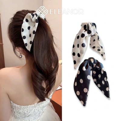 Kẹp tóc nữ càng cua Eleanor Accessories hình nơ phối chấm bi phụ kiện tóc kẹp tóc nơ tiểu thư 11983