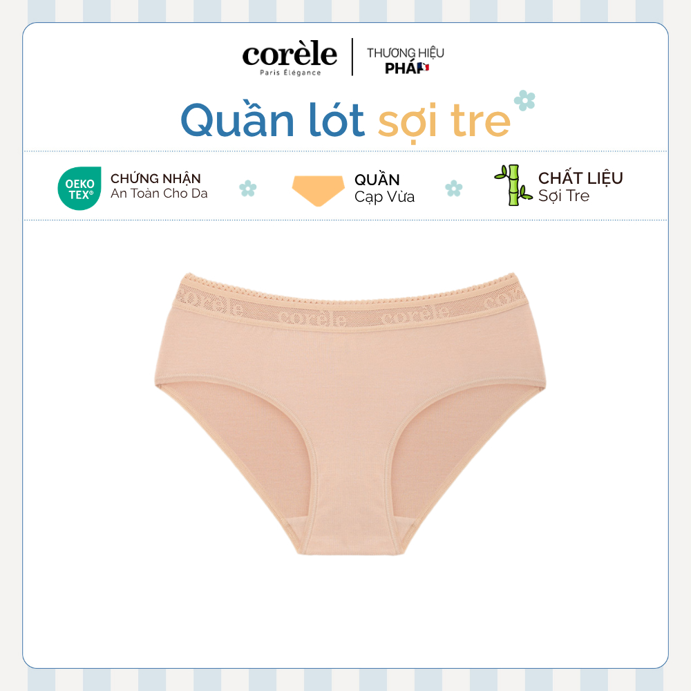 [Hỏa tốc HCM] Quần lót lưng vừa sợi tre bamboo mềm mát thoáng khí kháng khuẩn chuẩn OEKO-TEX | CORÈL