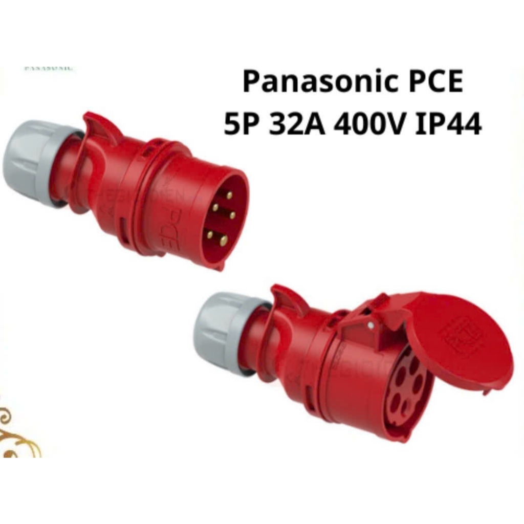 CHÍNH HÃNG/PANASONIC Phích cắm,Ổ cắm di động,Ổ cắm âm,Ổ cắm nổi  5P 32A 400V 6H IP44 PCE F025-6/F225