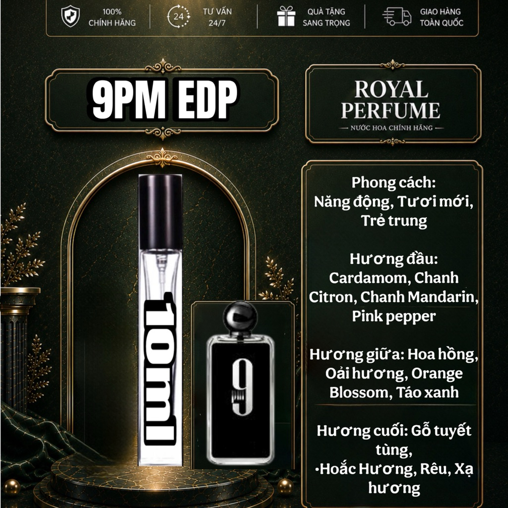 10ml 9PM EDP - Nước Hoa Nam | Royal Perfume