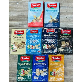 Bánh xốp Loacker Quadratini Ý nhiều vị 125g- socola,socola đắng,vani hạt dẻ,tiramisu