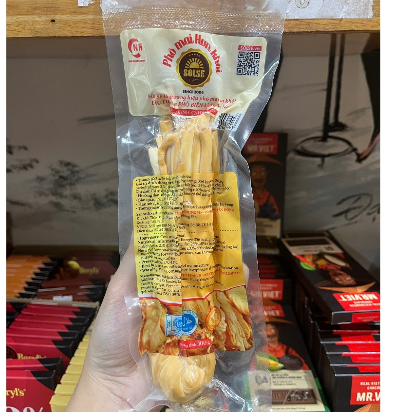 [ Date 10/26 ] Phô mai hun khói Solse  - Russian smoked string cheese (sx theo công nghệ Nga ) 100g