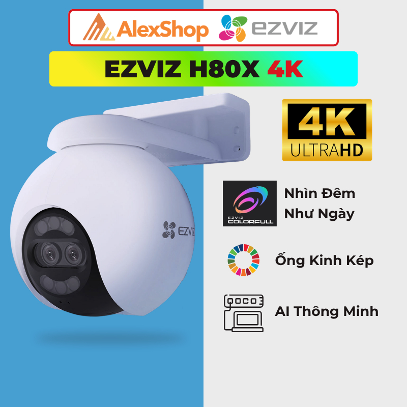 [4K] Camera WIFI EZVIZ H80X 4K Ngoài Trời Sắt Nét