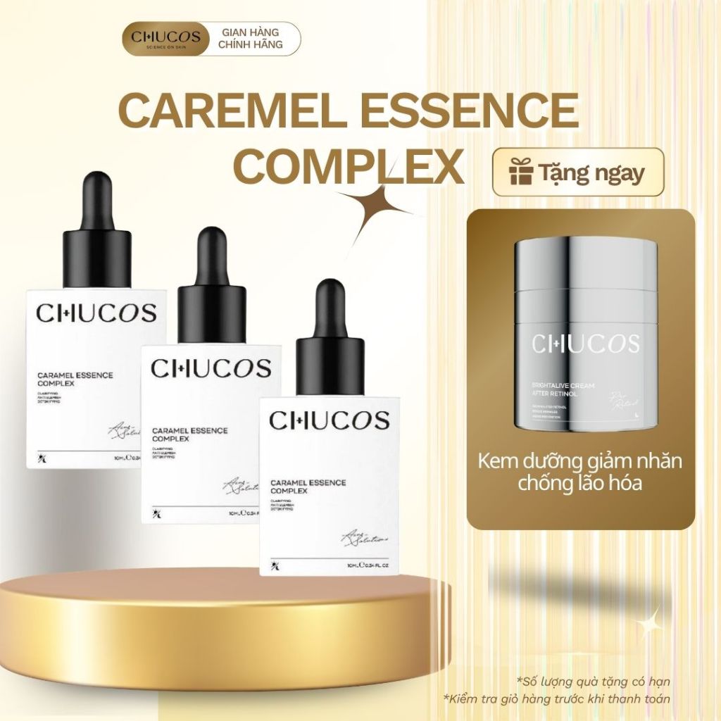 Serum Giảm Mụn Chucos Caramel Essence Complex 10ml (Combo 3 chai)