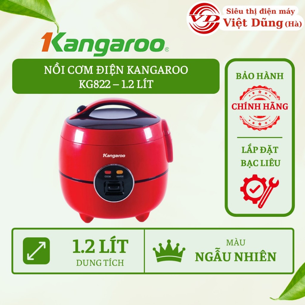 Nồi Cơm Điện Nắp Gài Kangaroo 1.2 Lít KG822 - [VIỆT DŨNG]
