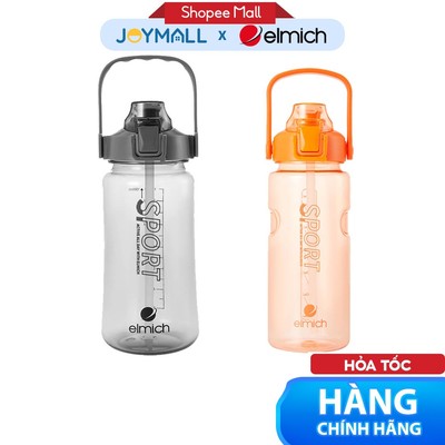 Bình nước nhựa Elmich EL8360 1.1L EL8361 1.5L, Hàng chính hãng, có quai xách, nắp mở 1 chạm -JoyMall