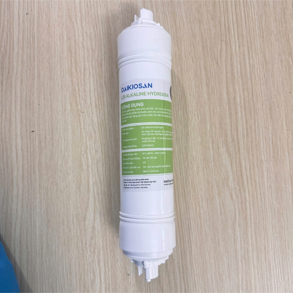 Lõi Lọc Alkaline Hydrogen Daikiosan - Hàng chính hãng - Nâng PH , Tạo nước hydrogen