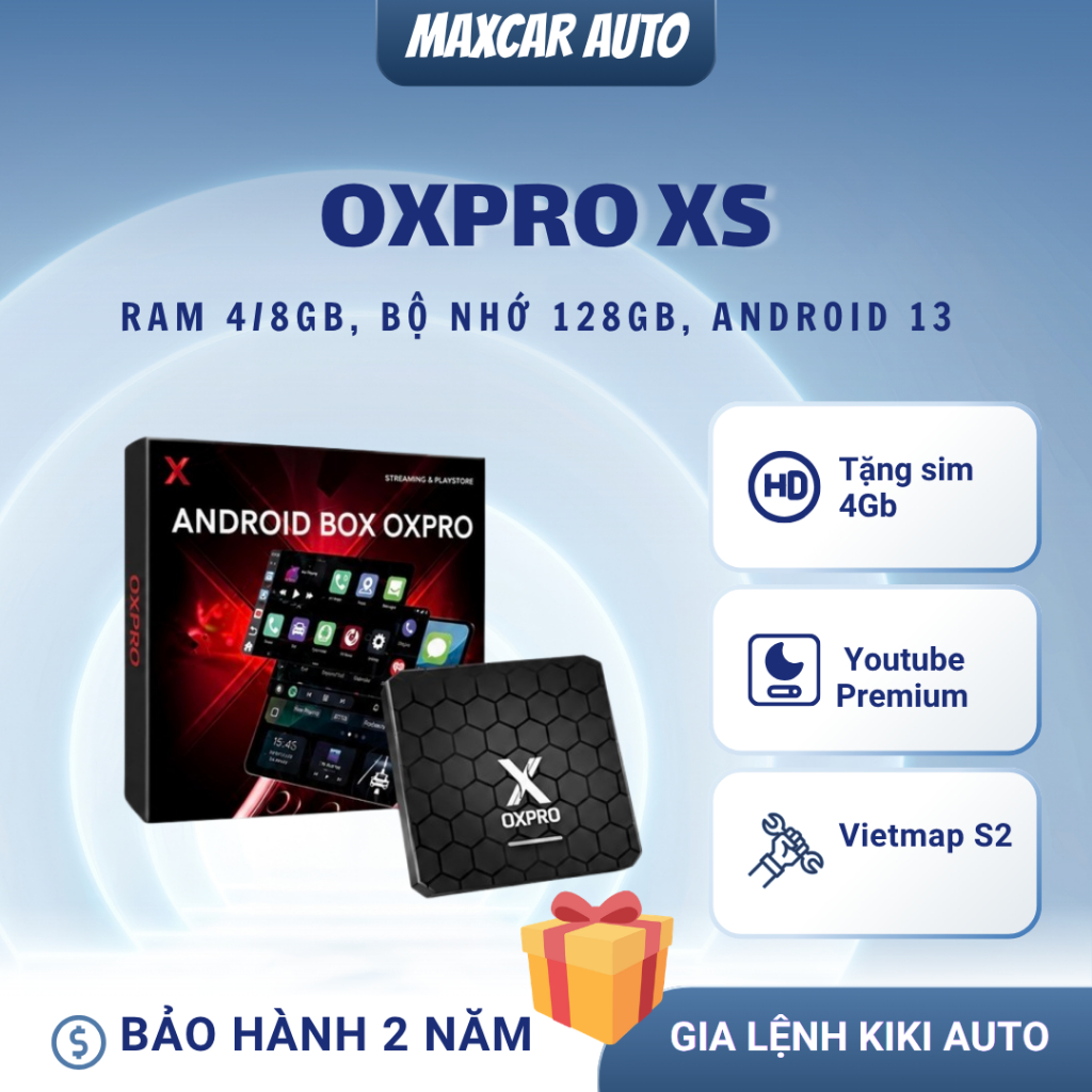 Andoid box chính hãng Oxpro BH 12 tháng, Ram 4/8 nâng cấp màn hình zin dùng cho tất cả mọi loại xe