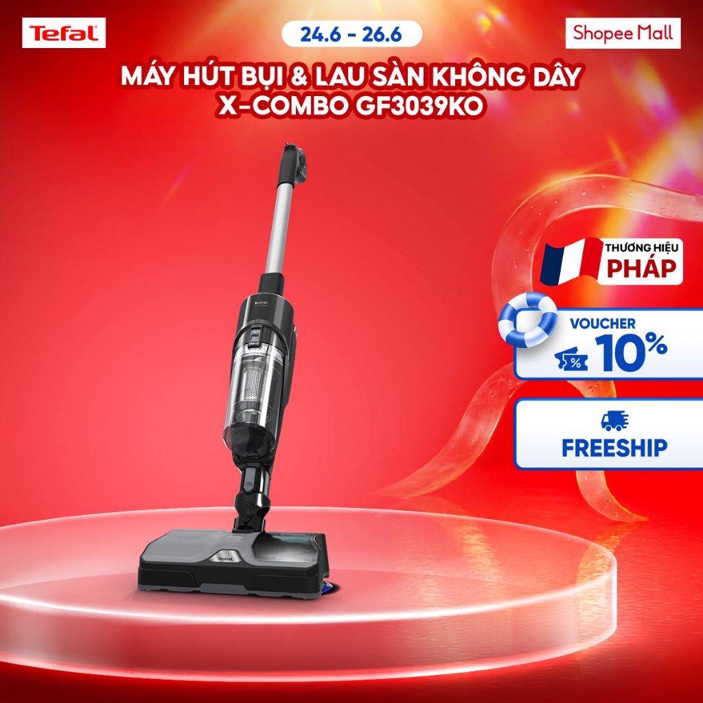 Máy hút bụi & lau sàn không dây X-Combo GF3039KO
