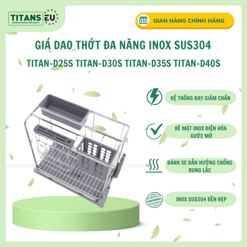 GIÁ DAO THỚT ĐA NĂNG TITAN-D25S TITAN-D30S TITAN-D35S TITAN-D40S INOX SUS304