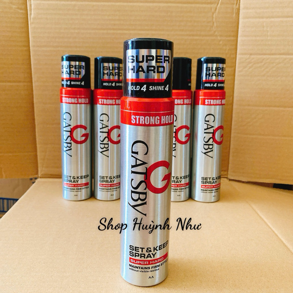 [CHÍNH HÃNG]Keo xịt tóc Gatsby Super Hard chai 250ml .,.