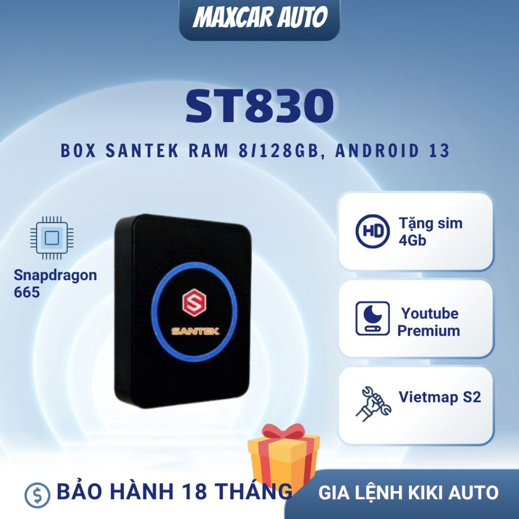 Android Box Santek ST830, ram8/128gb bảo hành 18 tháng điện tử Santek