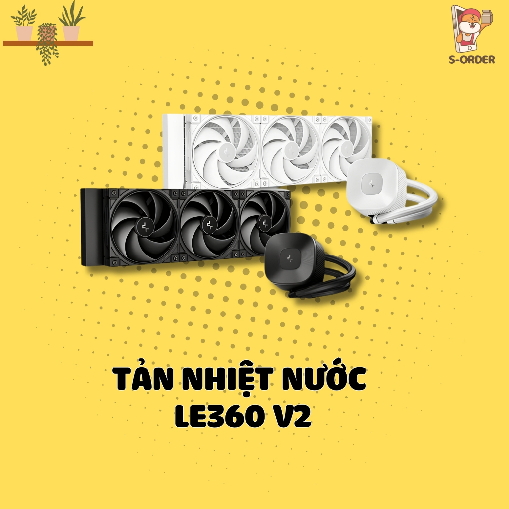Tản Nhiệt Nước LE360 V2 ARGB 360mm - AIO CPU Cooler PWM Hiệu Năng Cao Hỗ Trợ Intel & AMD | Trắng/Đen