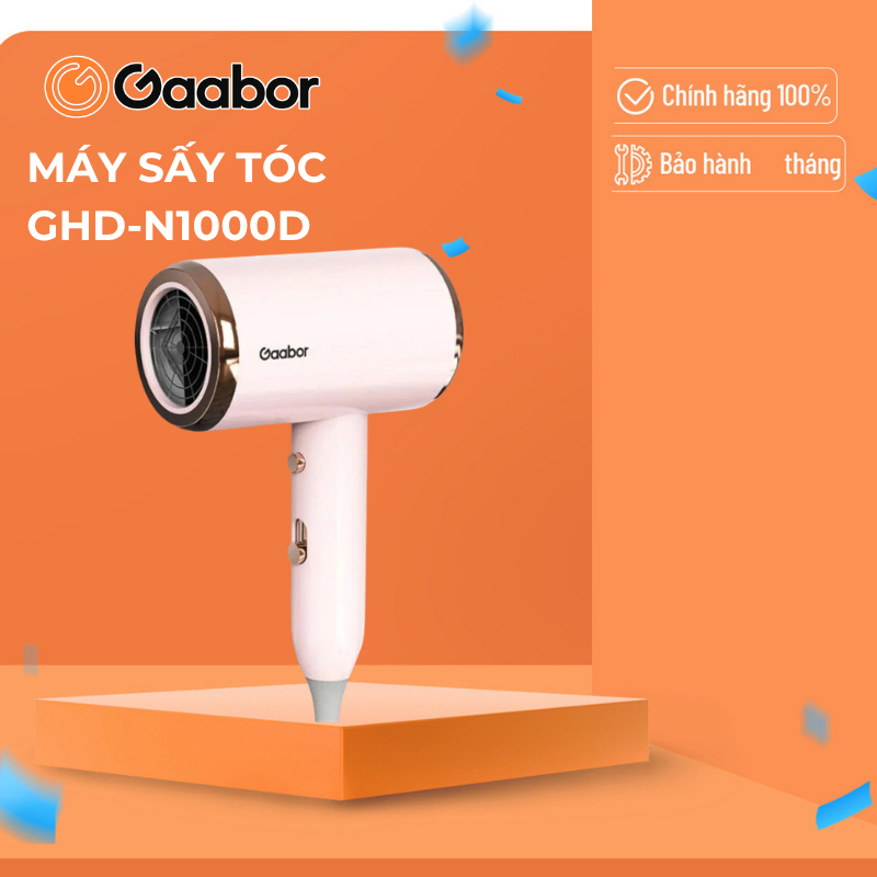 Máy sấy tóc Gaabor GHD-N1000D sấy nhanh 2 chiều nóng lạnh công suất 1000W BH 12 tháng
