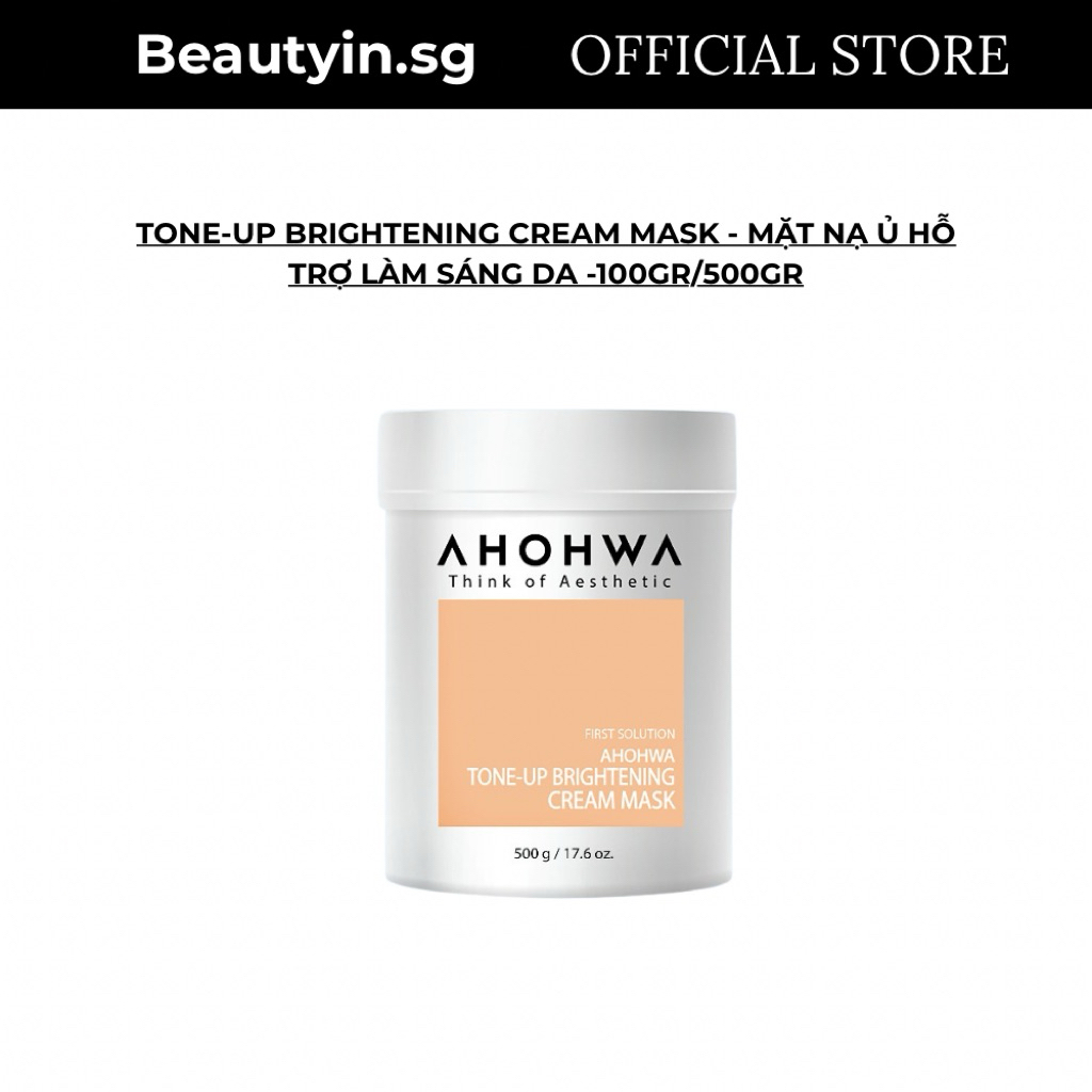 (Hàng Cty) Ủ trăng AHOHWA AHOHWA Tone-Up Brightening Cream Mask