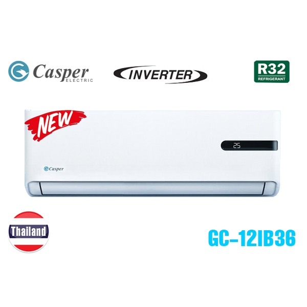 Điều Hòa Casper Inverter 1.5HP GC-12IB36 12.000 BTU 1 Chiều Tiết Kiệm Điện, Bảo Hành Chính Hãng 36 T