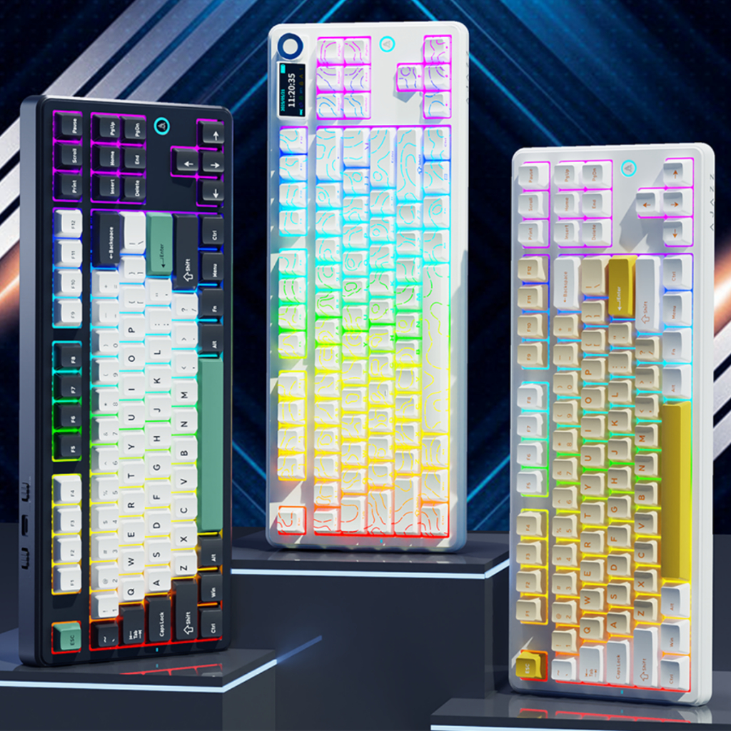 [XẢ KHO] Bàn Phím Cơ AJAZZ AK870 V2 | 3 Mode Kết Nối | TKL | Gasket Mount | Hotswap | LED RGB