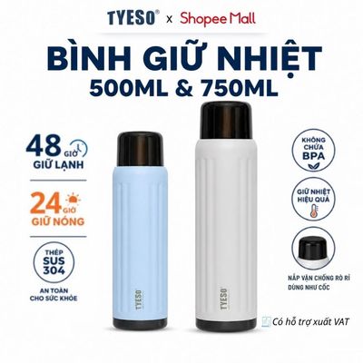 Bình giữ nhiệt 48h giữ lạnh 24h giữ nóng inox304 có nắp uống tiện lợi chống rò rỉ hiệu tyeso 1048