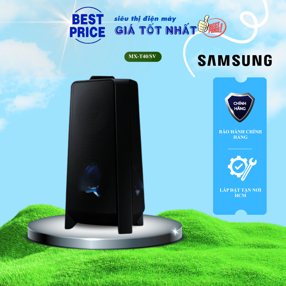 MX-T40/SV Loa tháp Samsung Bluetooth, Bass Booster, 300W, LED DJ (cắm điện trực tiếp) MX-T40/SV