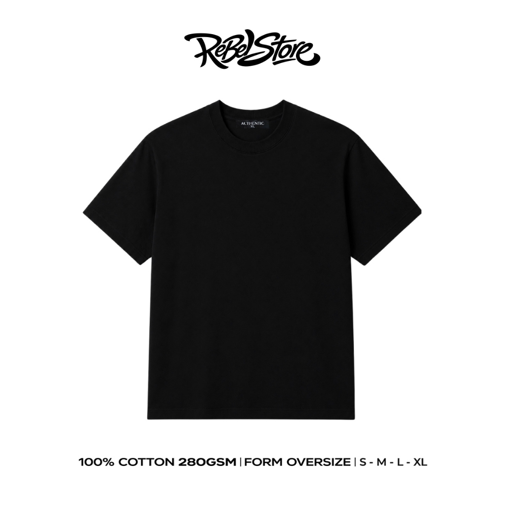 Áo Thun Trơn Basic Form Rộng Cao Cấp Unisex Cotton 280GSM – REBEL STORE