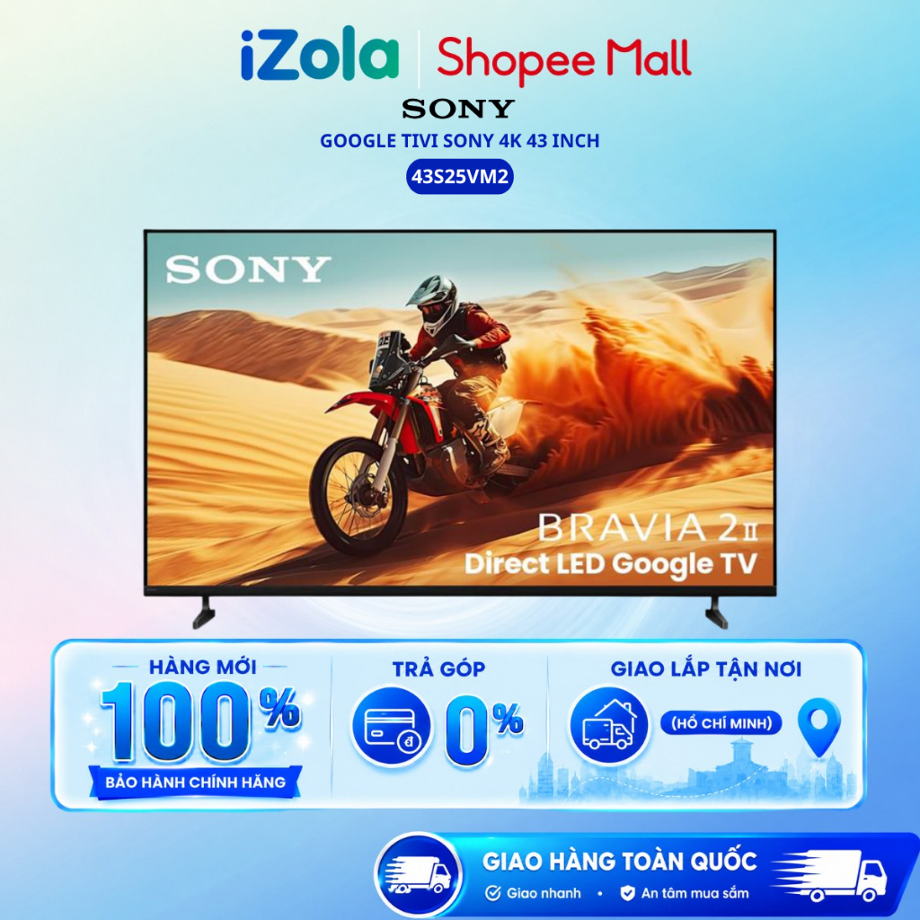 43S25VM2 - Google Tivi Sony 4K 43 inch K-43S25VM2 - Hàng chính hãng