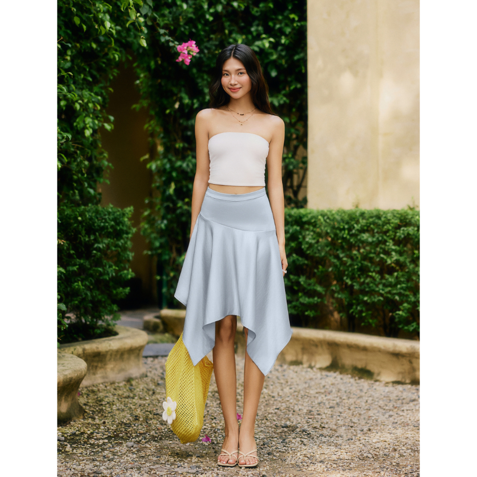 Chân Váy Lụa Dáng Midi Lai So Le La Boutique SS26 - VN004-2605LAT | BigBuy360 - bigbuy360.vn